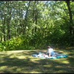 The trees around the house are tall and beautiful and all three of us loved staring up at them swaying in the wind.  The weather was also perfect - 80 degrees and sunny each of the 3 days we were there.