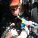 Lucas straps into his car seat and gears up for a big trip.  The hour and a half drive was smooth and easy. 